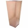 H70cm Zinc Galvanised Flared Square Planter in a Copper Finish by Primrose™