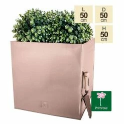 50cm Zinc Galvanised Cube Planter in a Copper Finish by Primrose™