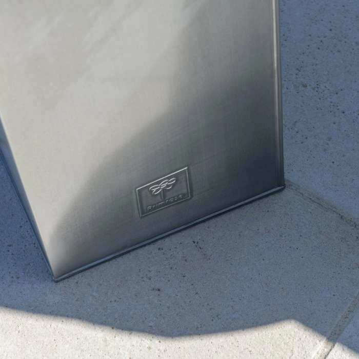 H50cm Zinc Galvanised Tall Cube Planters in Silver - By Primrose™ - Image 6