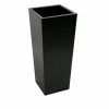 90cm x 40cm Tall Flared Square Fibreglass Planter in Matt Black - By Primrose™