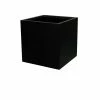 H60cm Fibreglass Cube Planter in Matt Black - By Primrose™