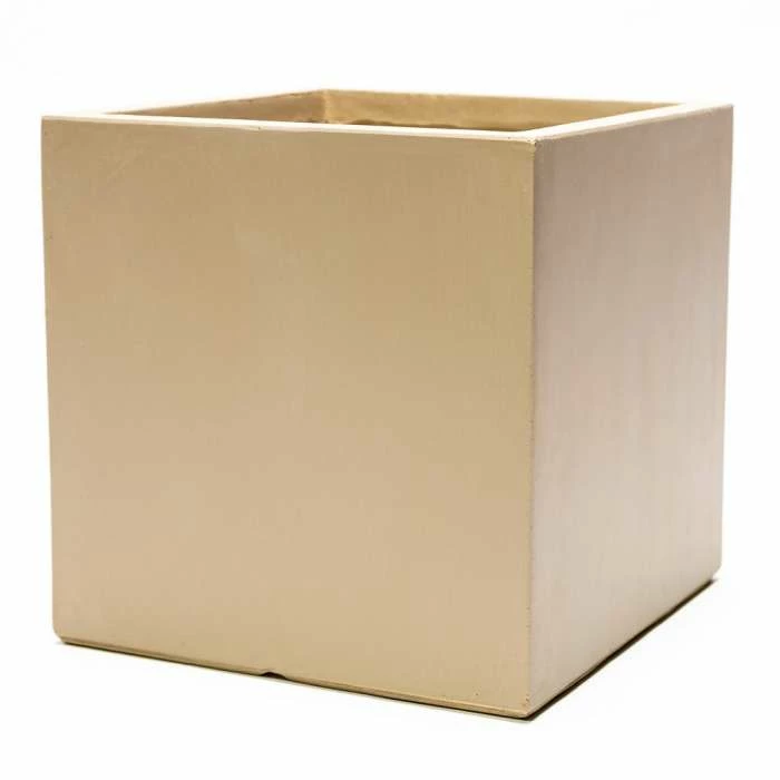 50cm Fibrecotta XL Sand Finish Cube Planter - Image 2