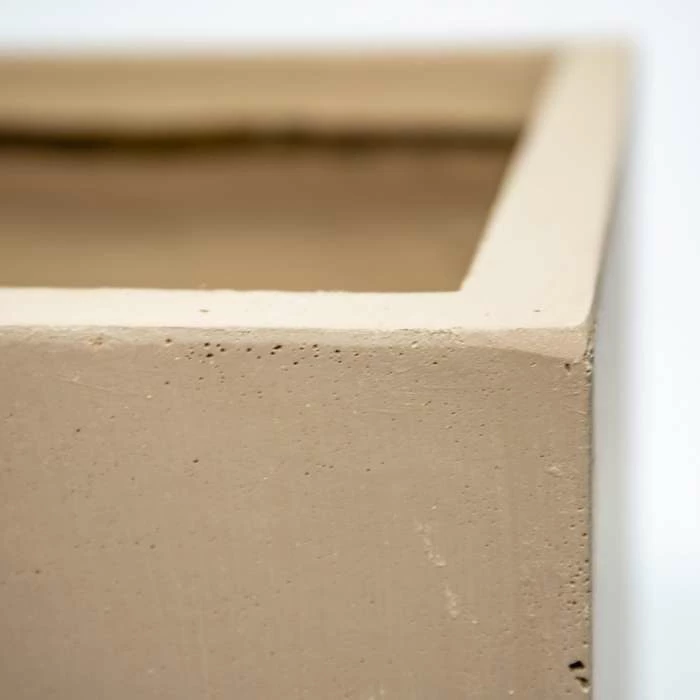 50cm Fibrecotta XL Sand Finish Cube Planter - Image 4