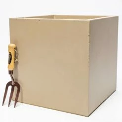50cm Fibrecotta XL Sand Finish Cube Planter