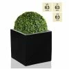 63cm Polystone Jumbo Black Cube Planter