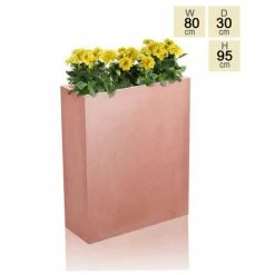 95cm Tall Terracotta Fibrecotta Trough Planter