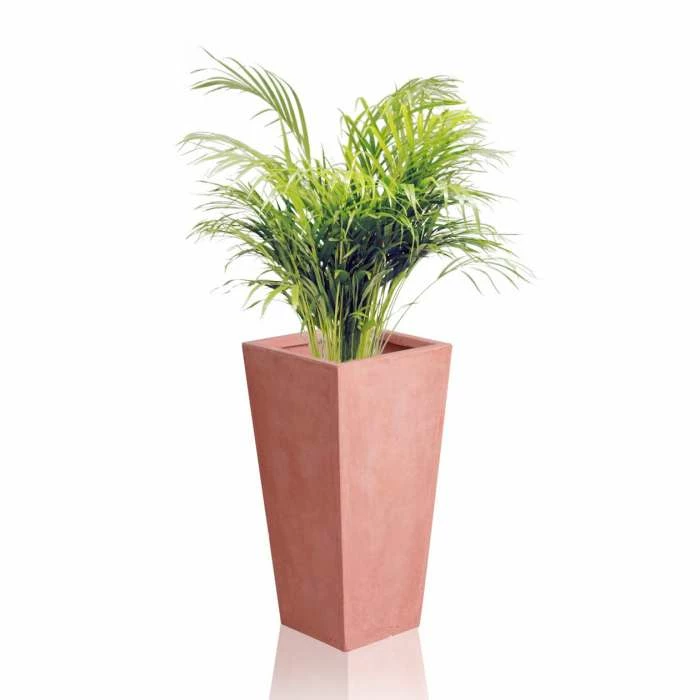89cm Fibrecotta Terracotta Tall Flared Square Planter