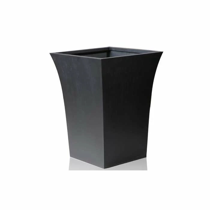 H44cm Black Square Flared Planter - By Primrose™