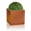 H60cm Large Corten Steel Cube Planter
