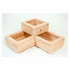 60cm Larch Wood Small Spiral Planter