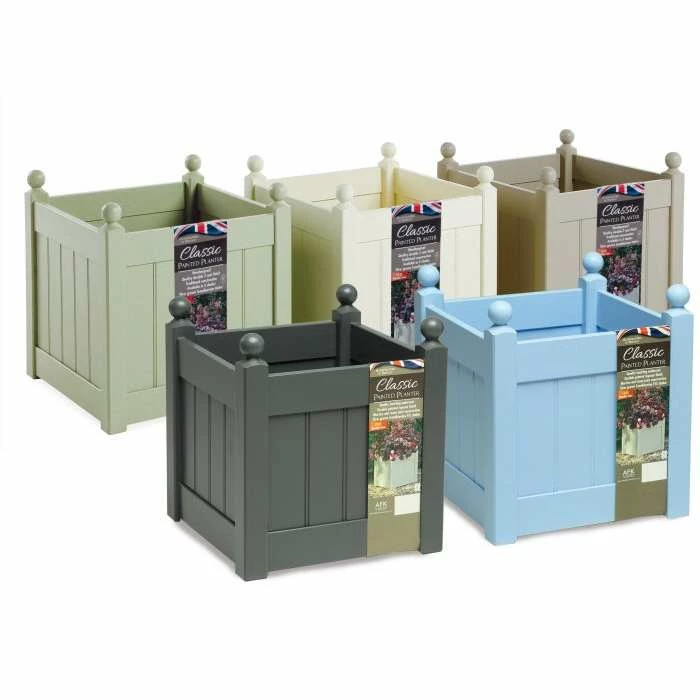 46cm Timber Heritage Sage Green Classic Planter - Image 2