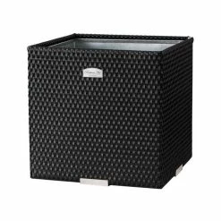 46cm Polyrattan Cube Planter available in 8 colours - Grey