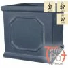 H37cm Chelsea Lead Effect Framed Cube Planter - By Terra Pot