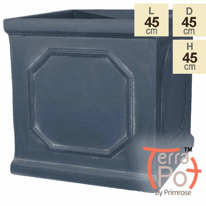 H45cm Buckingham Lead Effect Framed Cube Planter - By Terra Pot™ - Image 4