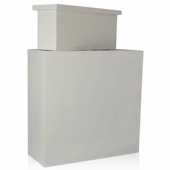 H56.5cm Small Tall Trough Planter With Insert - Image 3