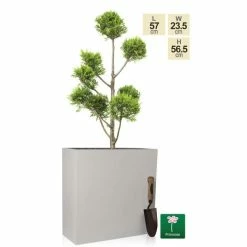 H56.5cm Small Tall Trough Planter With Insert