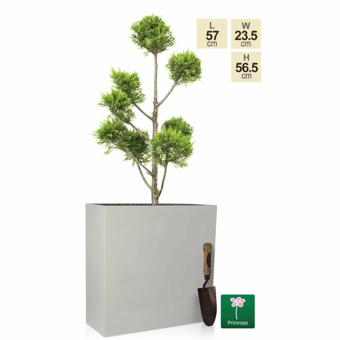 H56.5cm Small Tall Trough Planter With Insert