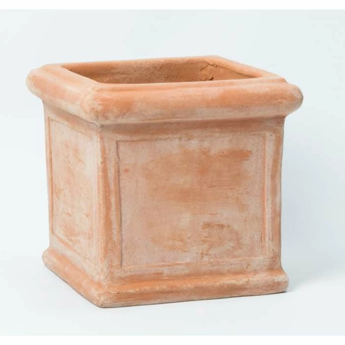 D26cm Small Terracotta Cube Pot - Image 2