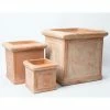 Terracotta Cube Planters - Mixed Set of 3 - H26/37/50cm