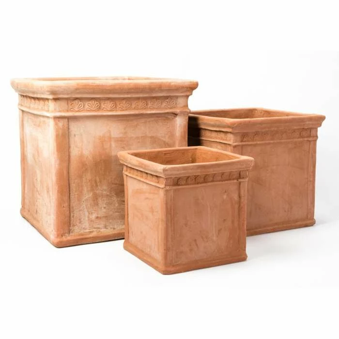 H50cm Large Light Terracotta Large Cube Planter - Image 5