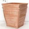 H59cm Terracotta Tapered Cube Planter