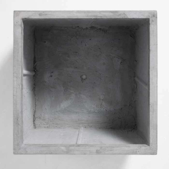50cm Fibrecotta XL Cement Finish Cube Planter - Image 6