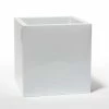 40cm Cube Zinc White Gloss Dipped Galvanised Planter