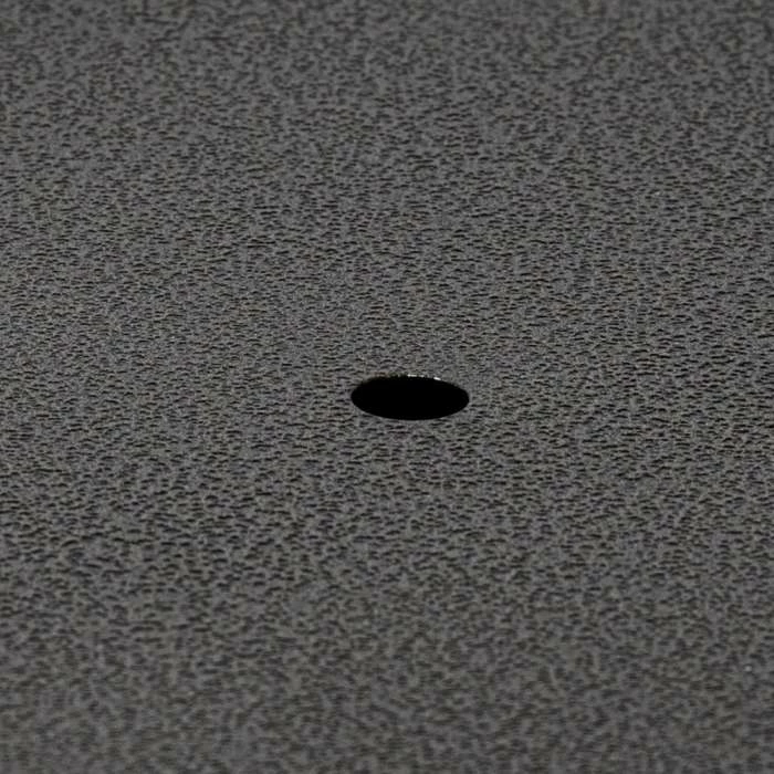 90cm Flared Square Zinc Silver & Black Textured Dipped Galvanised Planter - Image 3