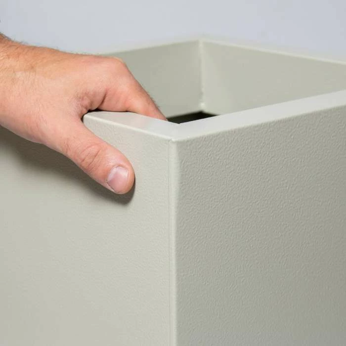 H100cm Tall Cube Zinc Dipped Galvanised Planter - Image 3