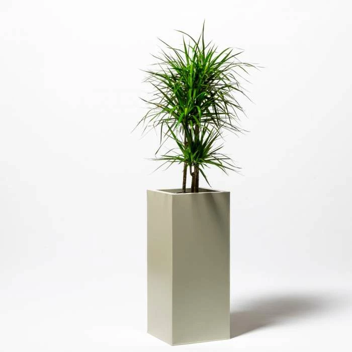 H100cm Tall Cube Zinc Dipped Galvanised Planter - Image 5