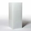 100cm Tall Cube Zinc White Gloss Dipped Galvanised Planter