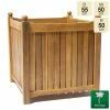 50cm Cube Hardwood Planter
