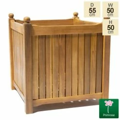50cm Cube Hardwood Planter