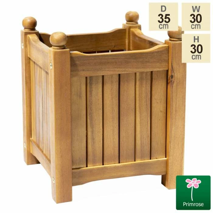 30cm Cube Hardwood Planter