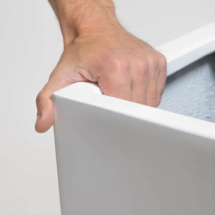 90cm White Gloss Polystone Tall Flared Planter - Image 2