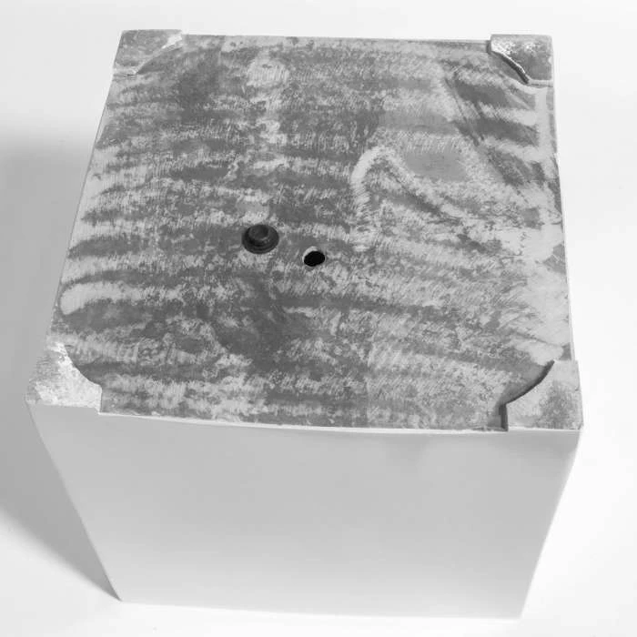 70cm White Gloss Polystone Cube Planter - Image 4