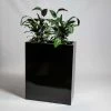 80cm Black Gloss Polystone High Trough Planter