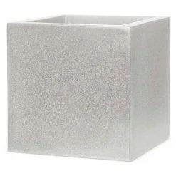 50cm Capi Lux Terrazzo Planter Square Large in Grey