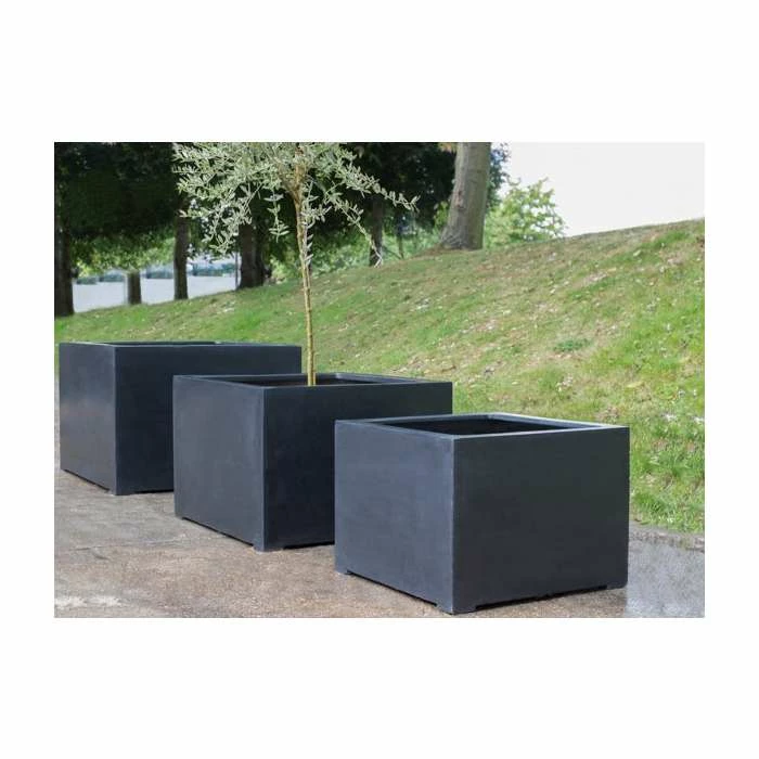 L100cm Titanic Polystone Cube Planter - Image 4