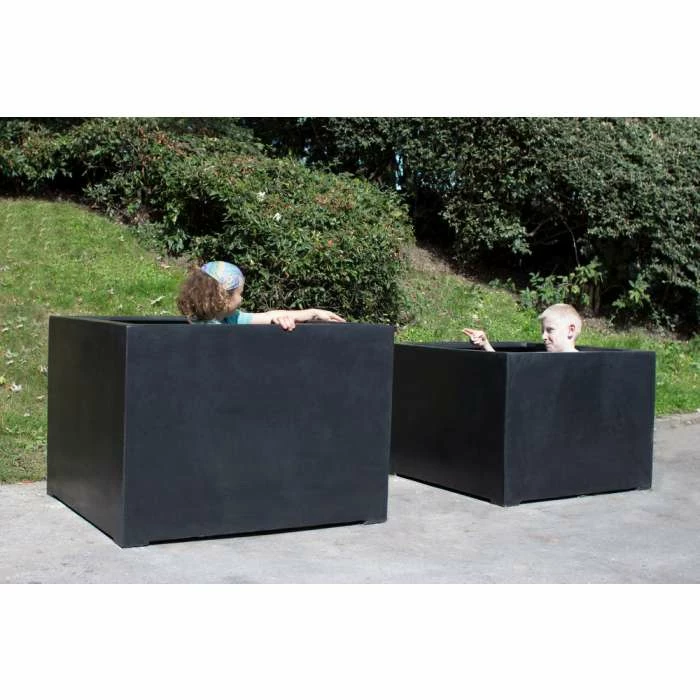 L100cm Titanic Polystone Cube Planter - Image 6