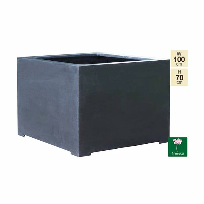 L100cm Titanic Polystone Cube Planter