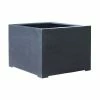 85cm Titanic Black Polystone Cube Planter