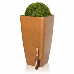 76cm Aged Rust Flared Square Planter - By Primrose™