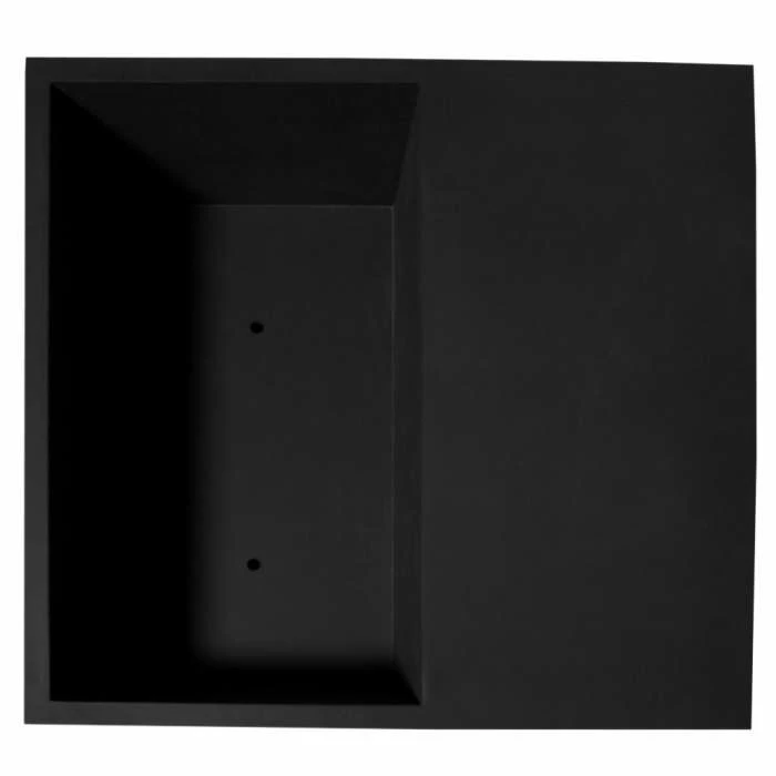 92cm Black Fibrecotta Square Planter with LED Lights - Image 3