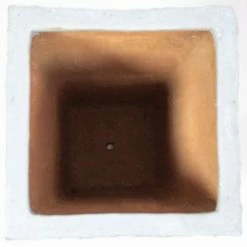 75cm Thales Glazed Grey Ceramic Geometric Pattern Tall Planter - Large